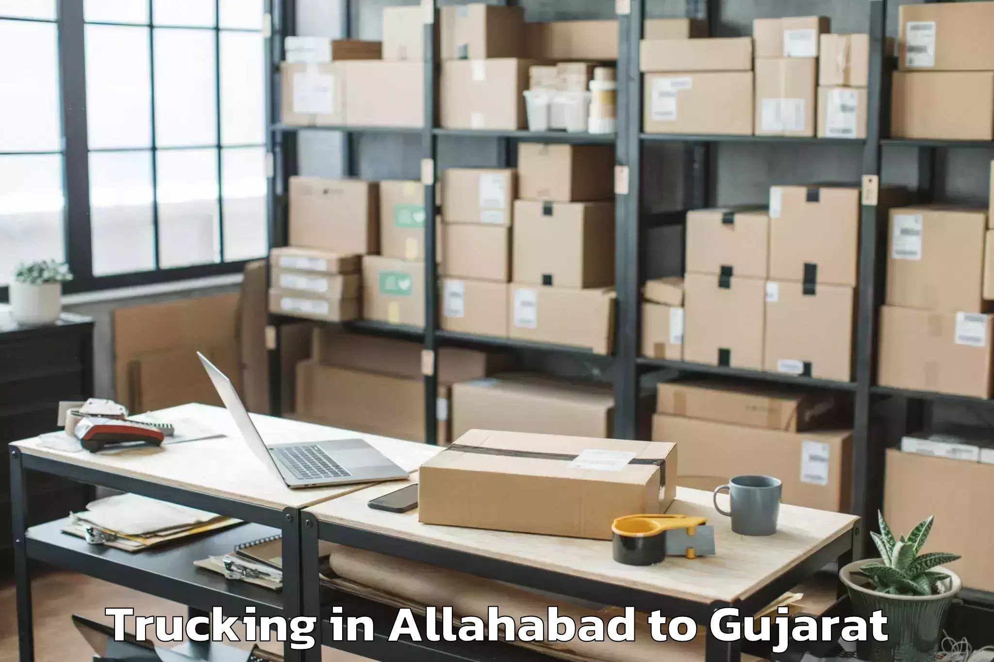 Hassle-Free Allahabad to Mahudha Trucking